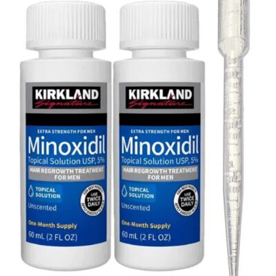 2 Botes - Minoxidil Kirkland Líquido 5% Barba & Cabello